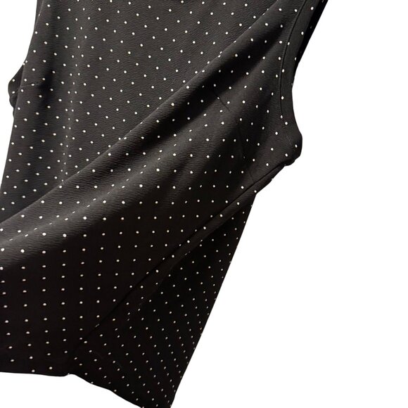 Groft & Barrow Blouse Sz XXL Black Sleeveless Top With White Dots top - Picture 8 of 12